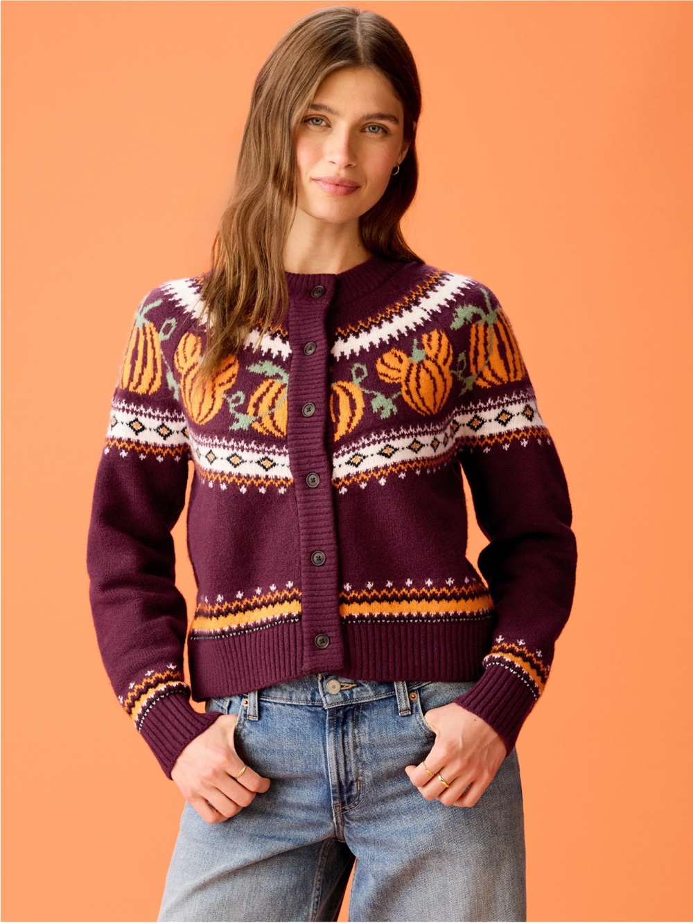 Women's Old Navy x Disney Mickey Mouse Fair Isle Cardigan